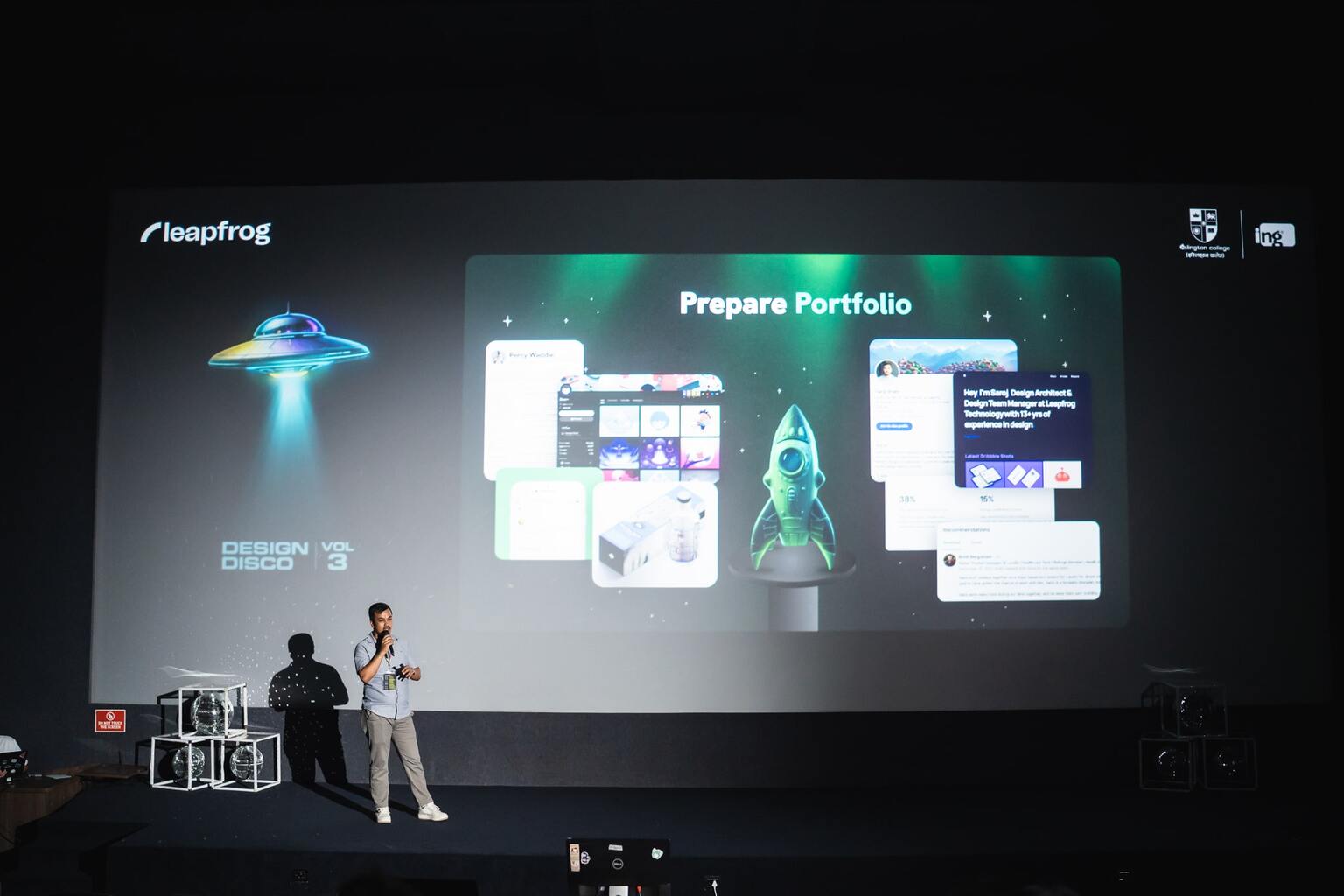 Saroj Shahi presenting his tips and tricks to successful design job. Saroj Shahi presenting his tips and tricks to successful design job.