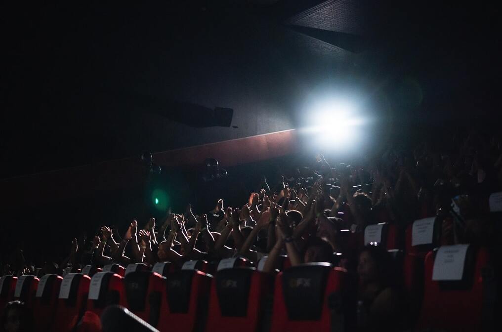 The whole crowd performs Clap of the Future while the emcee Pramin engages the crowd. The whole crowd performs Clap of the Future while the emcee Pramin engages the crowd.